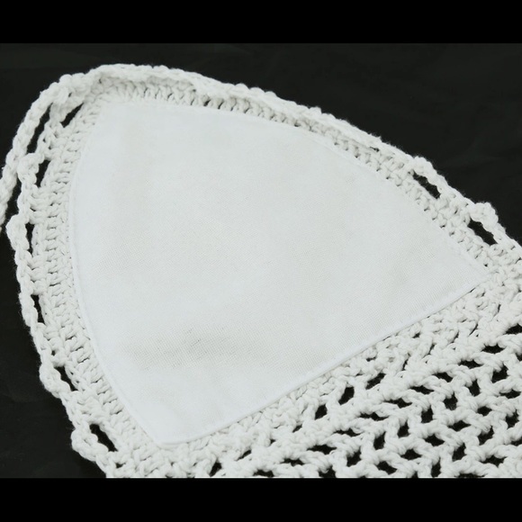 VANILLACROCHET BOHO CROP TOP TASSLE BRALETTE SHIRT - Picture 4 of 4