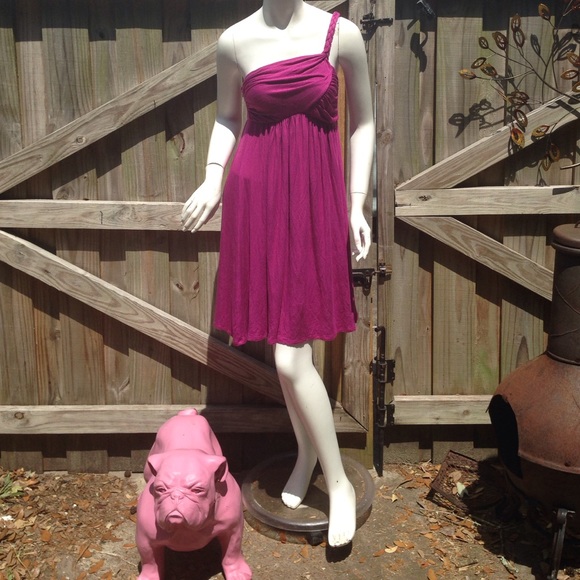 Frenzii Braided One Shoulder Purple Dress Small