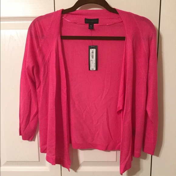 Pink open front cardigan