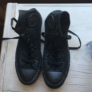 Black high top converse