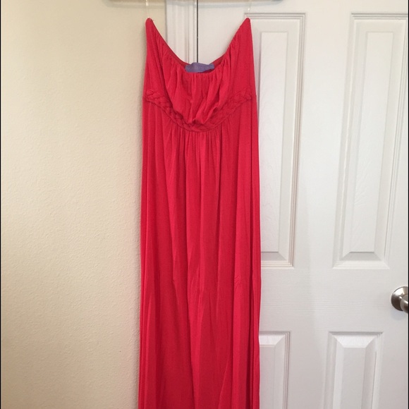 Coral Braided Maxi Dress