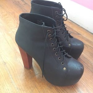 Jeffrey Campbell black Lita booties size 7