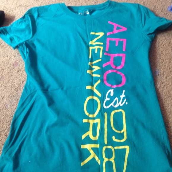 Blue-Green Aero Tee NEVER WORN BRAND NEW w/o tags