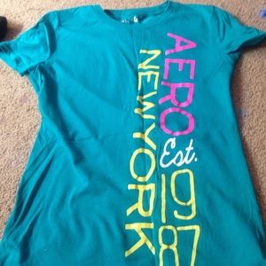 Blue-Green Aero Tee NEVER WORN BRAND NEW w/o tags