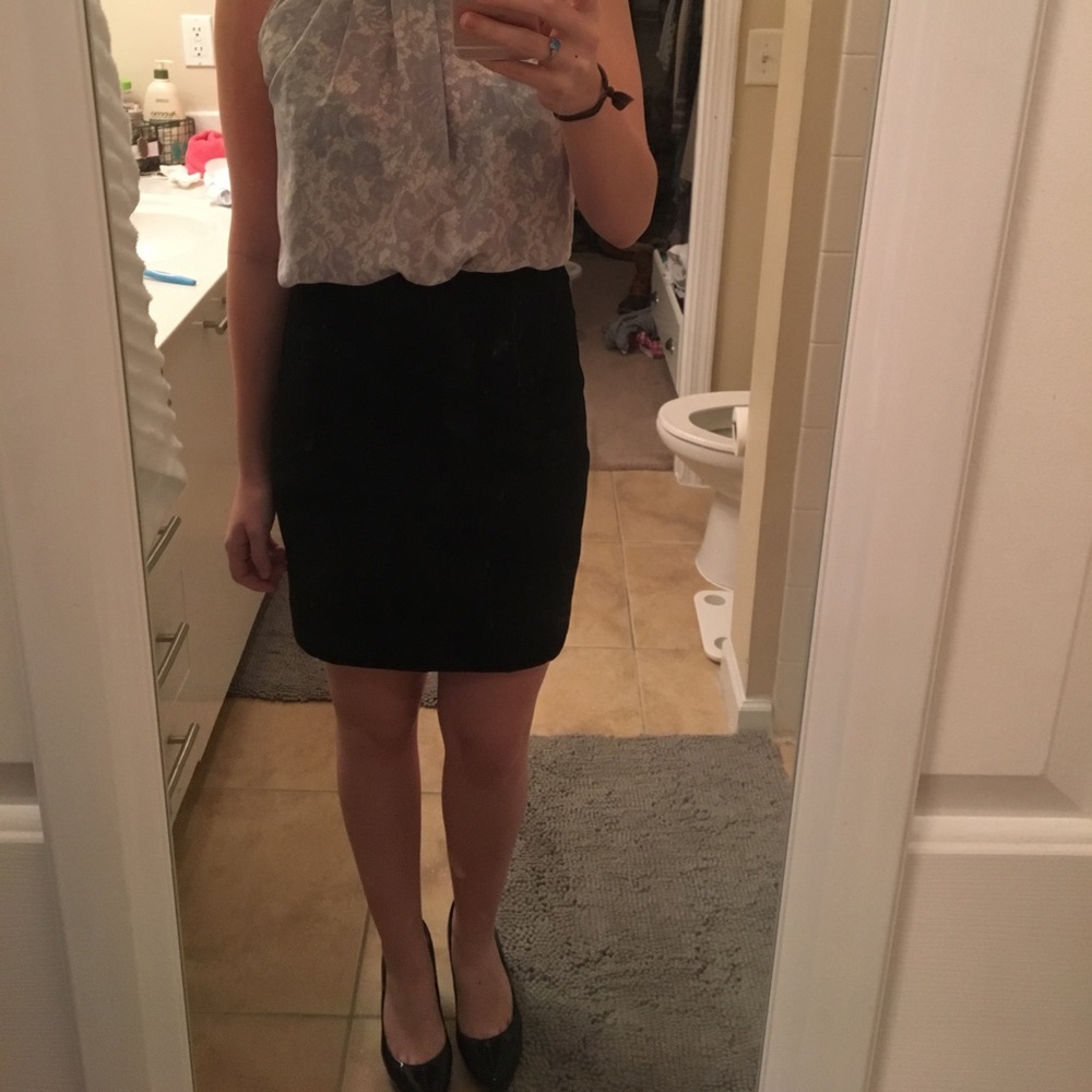 Express black pencil skirt