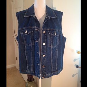 Elisabeth by Liz Claiborne Blue Jean Vest