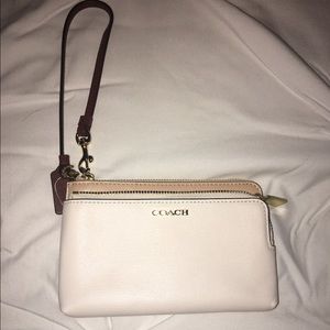 Coach double zip wristlet