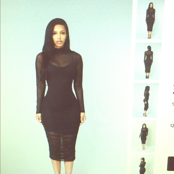🎀Intermission Dress* Body Con*Sheer outer shell🎀