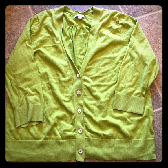 Bright green Gap cardigan