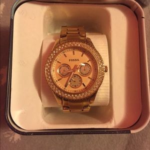 Rose Gold Fossil Watch