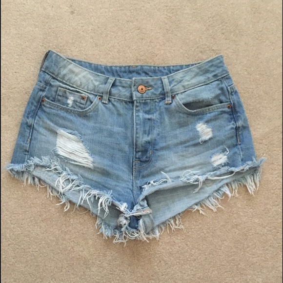 H&M Pants - H&M destroyed denim shorts. Never worn.