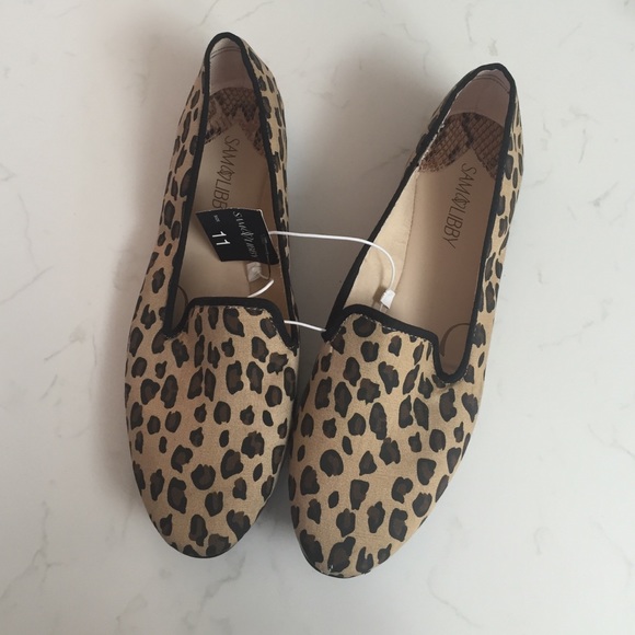 NWT Sam & Libby Leopard Loafers