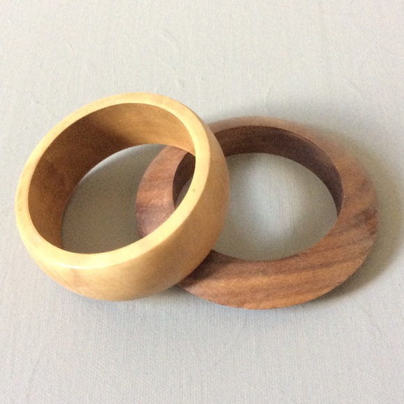 Two wood bracelets