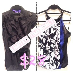 LIMITED TIME ONLY! 2 blouses for $28 Exp: 4/22