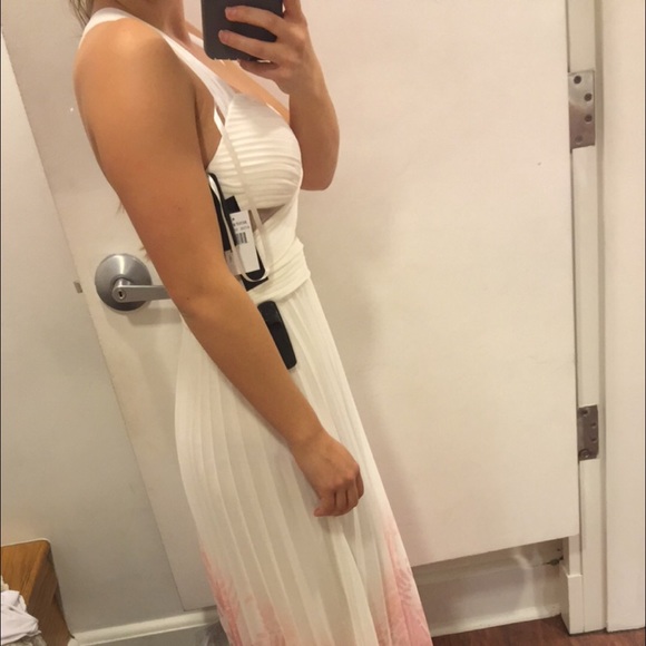 White beachy prom dress