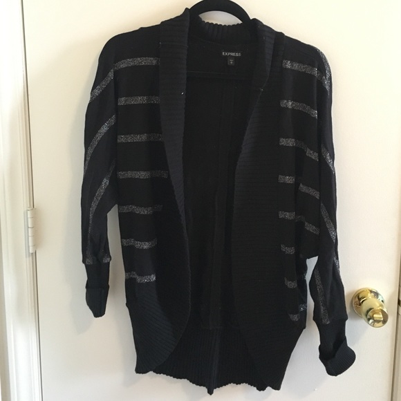 EXPRESS black and silver cardigan - Picture 1 of 4