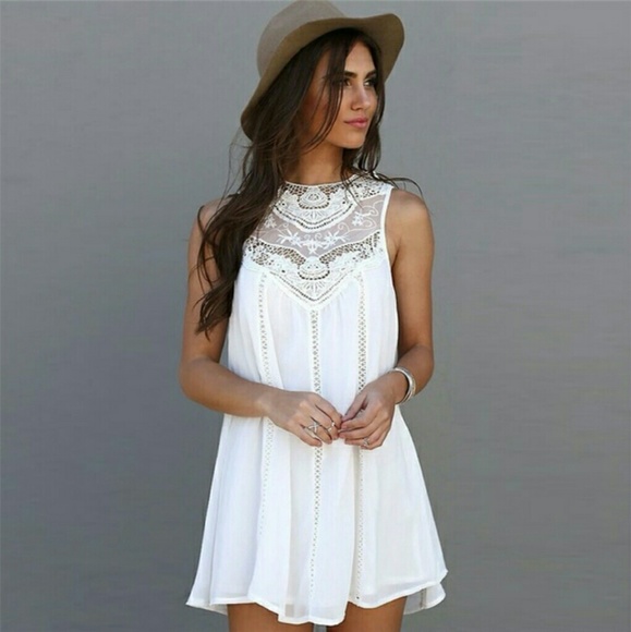 Dresses & Skirts - SALE White Lace Sun Dress