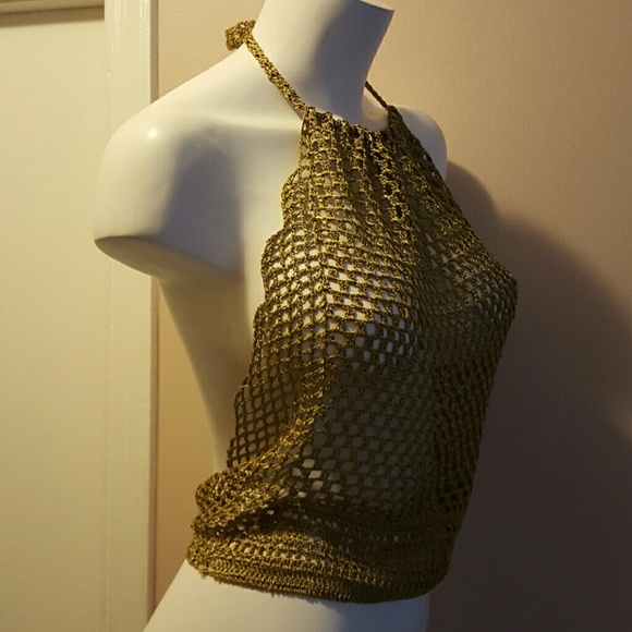 Crochet halter cropped top - Picture 4 of 4