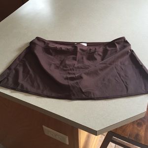 Brown skirted bathing suit bottoms
