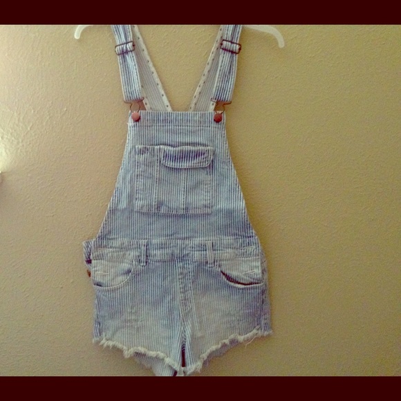 Striped Overalls