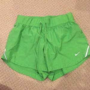 Lime green Nike shorts size S