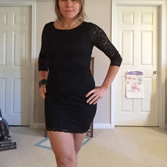Black lace dress