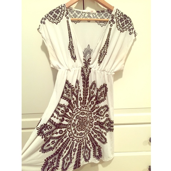 Black and White Aztec Print Dress