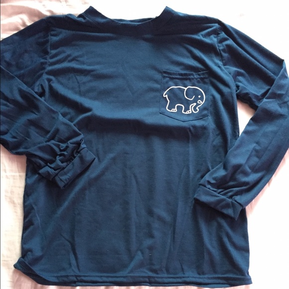 Dark Blue Ivory Ella Long Sleeve Shirt