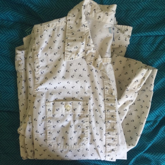 anchor button up shirt