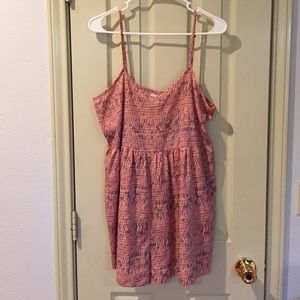 Peach and Grey Romper