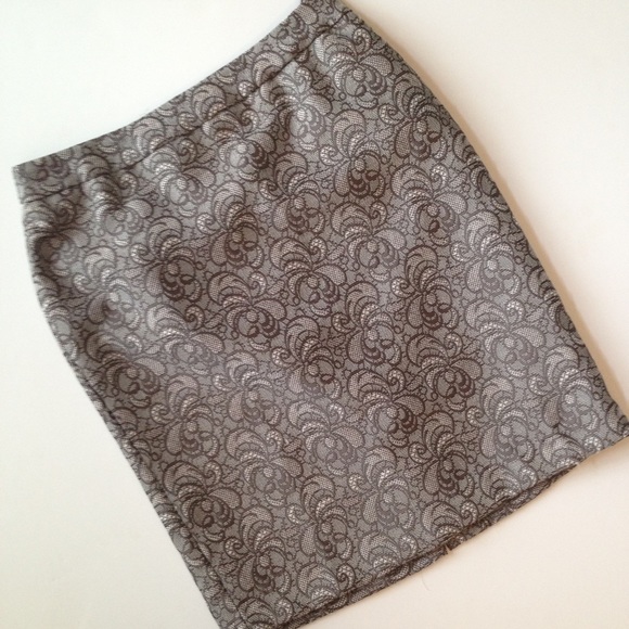 Beautiful Gray Brocade Skirt