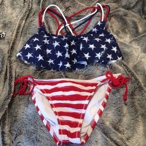 Red White & Blue Bikini Set