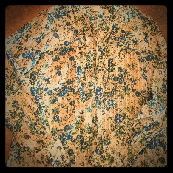 Beautiful flowered J Crew blouse