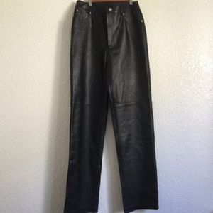 Newport News Jeanology women's leather pants 10T