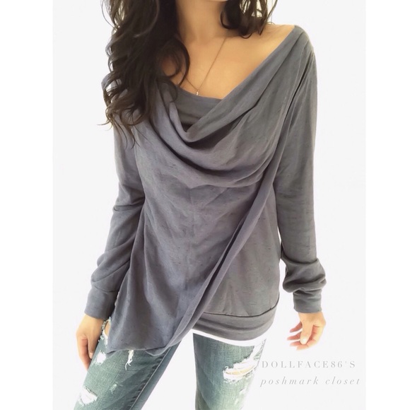Anthropologie Tops - Anthropologie Draped Pullover Top