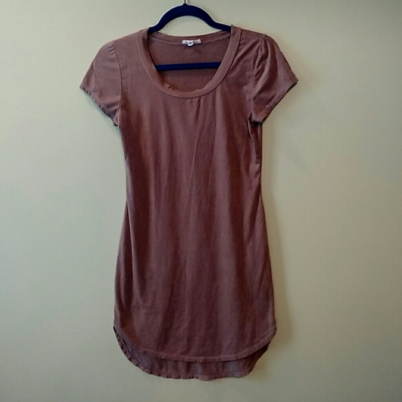 dusty rose t shirt dress