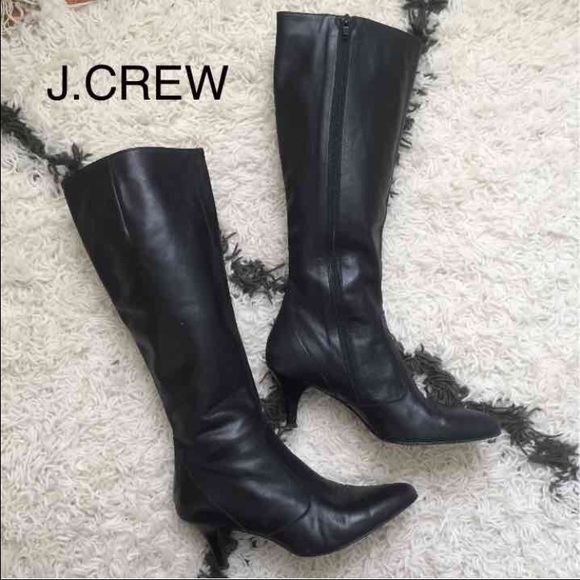 J.Crew Black Leather Boots