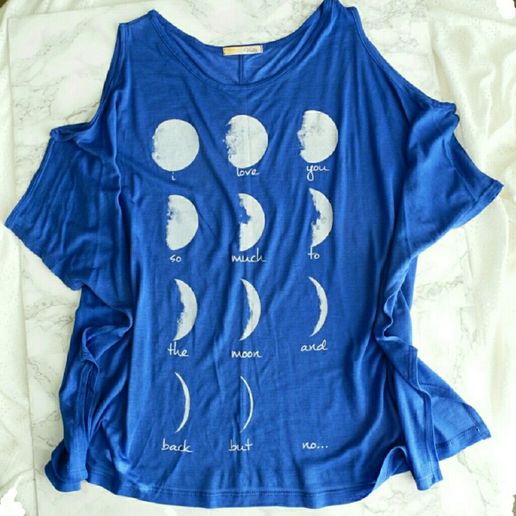 Blue Moon Cold Shoulder Drapey Top CLEARANCE - Picture 3 of 3