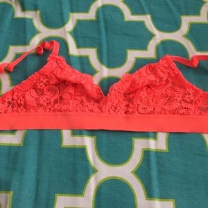 Bright Orange Lace Bralette