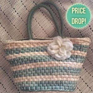Boutique Lined Straw Tote