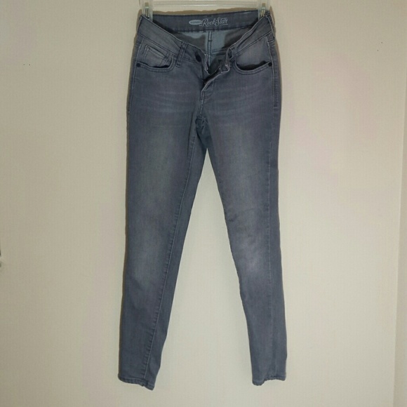 Old Navy Rock Star Jeggings Grey Distressed NWOT - Picture 1 of 3