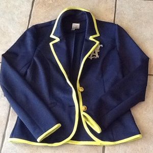 Forever 21 Navy and Yellow Blazer