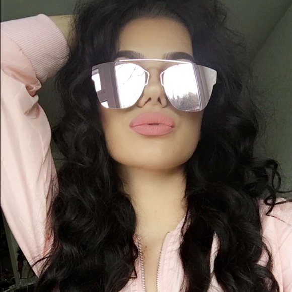 rimless reflective sunglasses