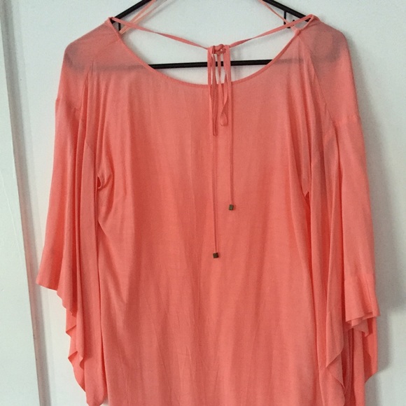 Zara Peach short dress with wide sleeves, NEW!!!