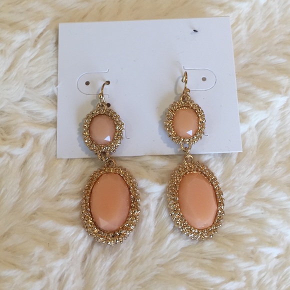 Pink drop earrings