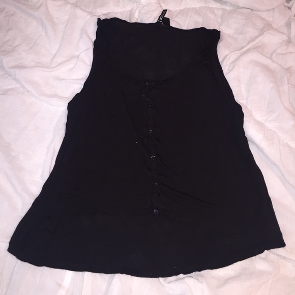 H&M button front cropped tank top
