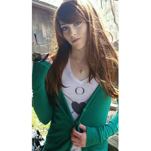 Green SO Kohl's Brand V Neck Cardigan S NWOT