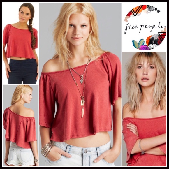 Free People Tops - Free People Crop Top Tee Off The Shoulders