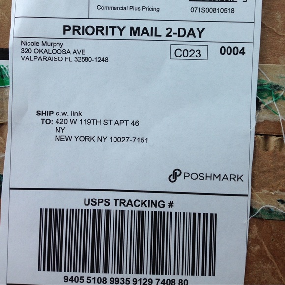PROOF OF SHIPPING