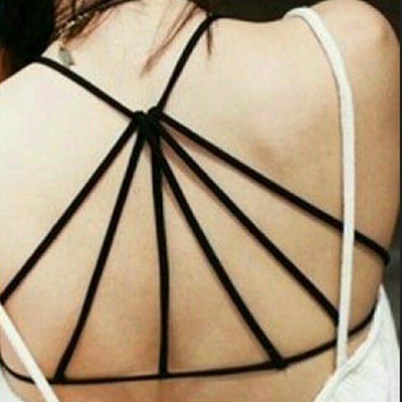 Reposh! Black padded strappy back bralette